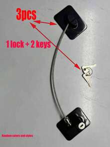 A Versatile, Key-Operated Refrigerator Lock That Is Easy To Install; Suitable For Kitchen Refrigerators, Cabinets, Drawers, Wardrobes, And Windows, It Can Also Serve As A Lock For Bedroom Doors Or Drawers. - Multicolor - View 12