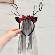 1pc Halloween Headband Dark Rose Skull Pumpkin Ghost Head Accessory - Multicolor - View 5