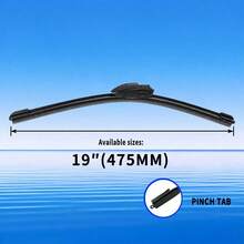 1pc 11-Layer Rubber Soft Bone Wiper Blade, 14-26 Inch Multiple Sizes Available, Car Windshield Wiper, Soft Bone Wiper, Front Windshield Wiper, Fits Multiple Car Models - Black - View 11