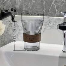 1pc Vintage Toothbrush, Toothpaste And Toothbrush Holder With Integrated Mouthwash Cup |, Floor Standing, Includes Toothbrush Holder, Toothpaste Squeezer, Mouthwash Cup, Suitable For Bathroom And Washroom - Multicolor - View 2
