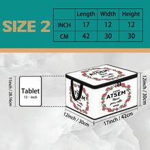 1pc Thick Non-Woven Fabric Art Famous Painting Cat Collection Printed Double Handle Zipper Storage Box Large Capacity Multifunctional Home Storage Basket Suitable For Bedroom Dorm Bathroom Can Be Used As Laundry Bask - Multi-color - View 13