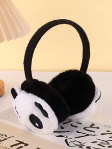 1 buah Penutup Telinga Panda Plush Nyaman untuk Anak-anak, Penghangat Telinga Plush Gaya Hewan Lucu, Pelindung Telinga Ikat Kepala Portabel, Cocok untuk Bermain di Luar Ruangan - Penutup telinga panda - View 4