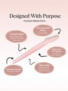 Dermaplane Razor For Women Face – Pink, 12 Pcs Face Razors For Women & Men, & Face Shaver – Exfoliating Facial Razor & Dermaplaner As Tool For Smoother Skin - Multicolor - View 4