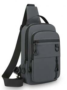 Men's Casual Commuter One Shoulder Chest Bag - Multicolor - View 8