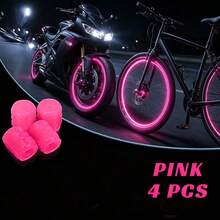 Ueasy 16pcs/8pcs/4pcs Universal Fluorescent Dust Caps, Suitable For Bicycle, Truck, Motorcycle, Car Wheel Hub Dust Caps, Car Glowing Tire Valve Stem Caps, Tire Valve Stem Caps, Leaking Tire And Inflatable Tire Valve Stem Caps - Multicolor - View 13