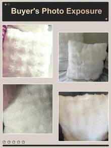 1/2/4 buah Sarung Bantal Mewah Bulu Kelinci Imitasi Gaya Tuscan, Tanpa Isian Bantal, Lembut dan Nyaman, Sarung Bantal Dekorasi Rumah Mewah, Cocok untuk Sofa Ruang Tamu, Tempat Tidur Kamar Tidur, Bantal Dekoratif Besar, Penutup Resleting, Dapat Dicuci dengan Mesin - Putih - View 6