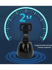 Portable AI Automatic Face Tracking Phone Holder, Rechargeable - Black - View 6