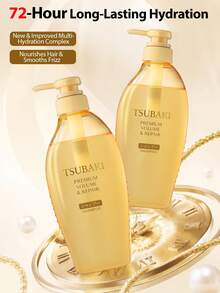 TSUBAKI Volumizing Repair Shampoo (Gold) – Ekstrak Minyak Camellia. Meningkatkan Volume, Kelembutan, dan Kilau Rambut; Memperbaiki Tekstur Rambut Tipis dan Lemas. Cocok untuk Perawatan Rambut Sehari-hari di Rumah. - Sampo Botol Emas 450ml - View 9