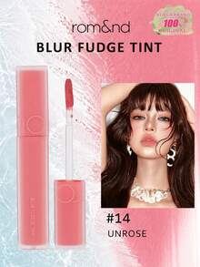 Rom&nd Romand BLUR FUDGE TINT 14 UNROSE 絲絨霧面唇釉，輕盈奶油質地，易上妝易暈染，持久高顯色，滋潤不乾澀，韓系美妝，Olive Young，禮物，5.0g/0.18oz - 14 UNROSE - 查看 2
