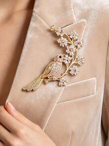 1PC Newly Launched "Joyful Peacock" Brooch For Luxury Coat, Suit And Formal Dress, Small Exclusive High-End Style Pin. - Multicolor - View 2