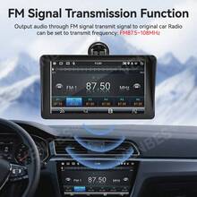 VENBES 6.1 吋可攜式汽車音響,支援無線 CarPlay 與無線 Android Auto 觸控螢幕車用播放器,含藍牙 FM - 主機 + 8顆LED方形後視鏡頭 - 查看 8