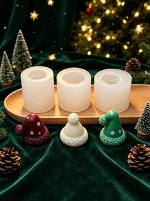 1pc Christmas 3D Hat Silicone Mold, Suitable For Christmas DIY Aromatherapy Candle Handmade Decor, Easy Demolding, Christmas Home Decoration - Santa Hat - View 10