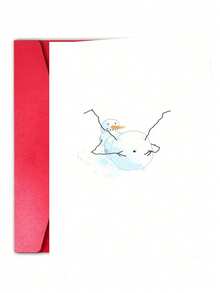 1pc Humorous Rude Snowman Christmas Card With Envelope - Lively Snowman Design, Holiday Greetings For Family, Friends And Colleagues - Multicolor - View 7