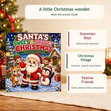 Santa Claus Sweet & Warm Coloring Book, 24 Pages Of Cute Christmas Coloring Patterns, Featuring Christmas Tree, Gift Boxes, Candy House, Snowflake Street Lamps And Other Festive Elements, Thick Line Outlines Clearly Defined, Suitable For Children's Hand-Drawn Creation, Joyful Christmas Theme Coloring Picture Book - Sweet and Cozy Santa Coloring Book - View 5