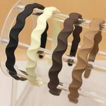 Solid Color Casual ABS Plastic (ABS Resin) Wavy Shape Headband Suitable For All Seasons - Multicolor - View 1