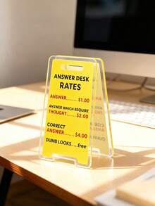 2/1pc Funny Office Decor, Humorous Gift Desk Accessories, Inspirational Office Desk Sign, Suitable For Women Or Ladies Team Colleagues Employees Boss Gift, Desk Or Home Use, Office Desk Decoration - Pay-per-answer - View 1