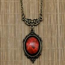 1pc Gothic Vampire Blood Drop Pendant Necklace, Suitable For Women Vintage Black Magic Halloween Holiday Party Wear, Holiday Gothic Witch Jewelry Accessory - Multicolor - View 8
