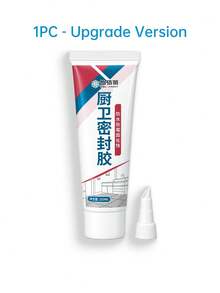 Silicone Sealant Adhesive, High & Low Temperature Resistant, Ceramic Tile Grout, Waterproof & Mold-Proof, Strong Adhesion, Furniture, Window, Door, Glass, Shower, Sink, Toilet, Kitchen Gap Repair, White Transparent, Sealing Tool, Home Essential - A - View 16