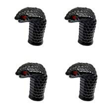 4pcs Cool Snake Head Design Tire Valve Stem Caps, Waterproof Universal Wheel Valve Covers, Suitable For Cars, Motorcycles, SUVs, Bicycles, Trucks - A - View 8