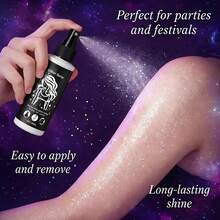 Spray de Brillo para Vestidos de Fiesta,Spray brillante con glitter, Spray de Glitter- Niebla Brillante Ultra Fina - Impulsa el Brillo de Tu Atuendo para Vestidos, Vestidos de Noche, Looks de Fiesta - Brillo a Punto para Fotos -perfecto para Halloween, Navidad y ocasiones especiales - Ver 5