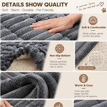Thickened Waterproof Pet Sofa Pad, Machine Washable Soft Plush Sofa Protector, Universal For Dogs And Cats - Grey - View 3