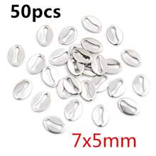 50pcs Stainless Steel Small Charms Pendants For Extension Tail Chains Pendant DIY Jewelry Making Findings Accessories Necklace Bracelet - Steel - View 17