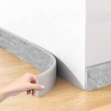 Self-Adhesive Rubber Corner Decorative Strip - Modern 3D Baseboard Wallpaper Sticker, Glossy, Washable, Waterproof, Suitable For Home Decor - No Electricity Required - Baseboard - View 1