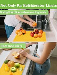 1 Roll Green/Yellow/Blue Refrigerator Fruit & Vegetable Drainage Mat, Anti-Mold Filter Sponge Pad, Refrigerator Fresh-Keeping Drawer Liner, Kitchen Drainage Tray Mat, Fruit & Vegetable Freshness Extension Liner - 1PC - View 7