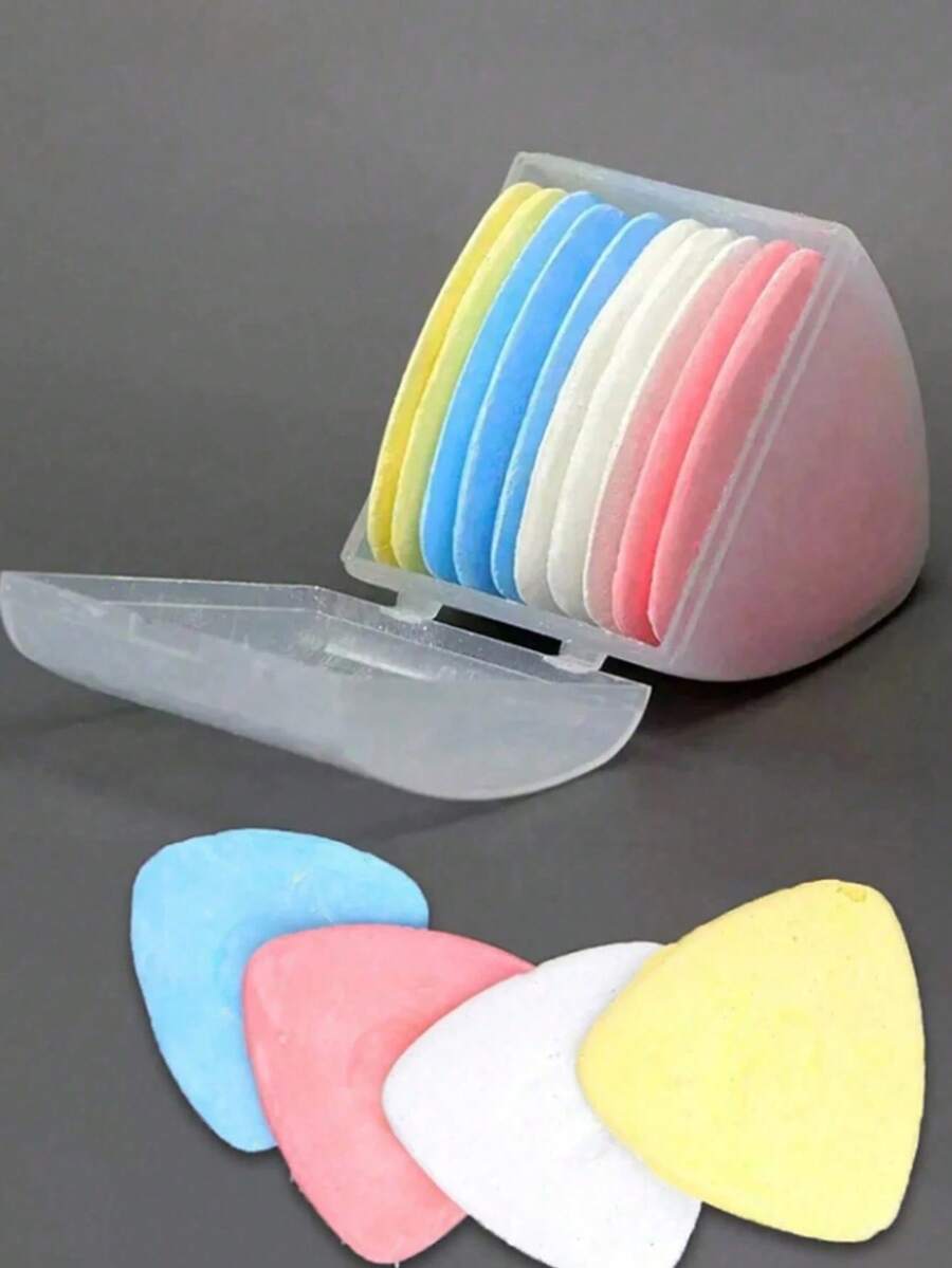 Tailor's Chalk Fabric Marking Chalk Sewing Tool Marking Chalk With Storage Box For Sewing Marking (10 Pcs) - Multicolor - View 1