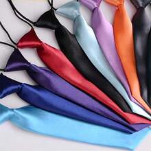 1pc Satin Small Necktie Multi-Color Elastic Lanyard Tie-Free Style Student Performance Accessory Campus Activity Party Outfit Fashion Versatile Small Necktie - Multicolor - View 10