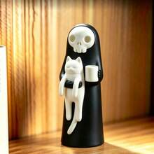 Best-Selling Grim Reaper Holding Cat Desktop Ornament Dark Style Halloween Decoration 3D Printed Collectible Figure - Multicolor - View 6