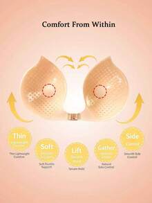 1 buah Bra Perekat Nyaman Tanpa Terlihat untuk Push-Up, Menciptakan Bentuk Tubuh yang Menggoda, Cocok untuk Pernikahan dan Pemakaian Sehari-hari - Beraneka warna - View 5