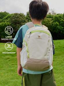 CAMEL CROWN Unisex Commuter Backpack, Lightweight Mini Travel Backpack, Student School Bag, Outdoor Hiking And Climbing - Gravel Apricot - View 2
