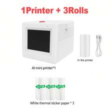 Ai Mini Printer, Portable Thermal Inkless Ai Voice Sticker Printer, With AI Voice Generation & HD Preview Screen, For Pictures, Photos, Journals, DIY, Study & Creative Projects - Multicolor - View 15