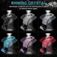 4/2/1pcs Car Seat Headrest Hooks Shiny Crystal Headrest Hook, Car Rear Seat Hook Back Row Hook For Wallet Handbag Clothing Grocery Bag Red - A - View 8