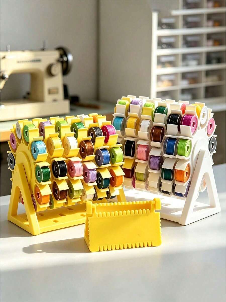 Rotating Bobbin Organizer, Sewing Machine Bobbin Storage Rack, Handmade Thread Rack, 360° Rotating Bobbin Storage System, Sewing Accessories, Suitable For Sewing Room, Craft Table And DIY Studio, Sewing Accessories - A - View 1