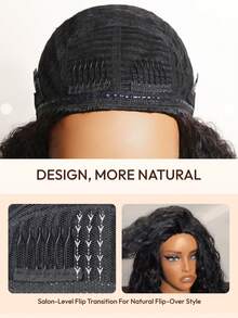 Black To Rich Copper Ombre Curly Half Wig Flip Over Glam-Ready Dark Roots Beginner-Friendly Daily Styling Flip Over Style Beginner-Friendly Glueless Drawstring Fit All Head Sizes 100% Human Hair Beginner Friendly Quick Wear Unice Wig - SNatural/Orange - View 8