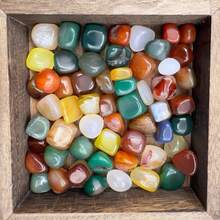 100g Natural Seven-Color Agate Crushed Stone - Irregular Pebbles For Mini Aquariums, Succulents, Terrariums & Vase Filler For Home Decor - A - View 7