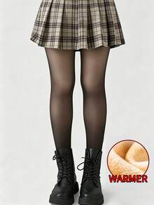 1 Pair Thickened Warm Girls' Tights, Autumn High Waist Elastic Slim Fit Thickened Tights, Comfortable And Breathable (Suitable For 5-15°C) - Multicolor - View 22