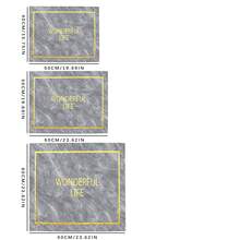 Luckybutterfly Grey Marble Golden Frame "Wonderful Life" Print Washing Machine Top Cover Mat, Non‑Slip Waterproof Dust‑Proof Washer Dryer Protector Pad, Modern Laundry Room Home Decor - Grey - View 10