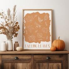1pc Frameless Pumpkin Pattern Canvas Wall Art Cozy Fall Thanksgiving Halloween Vintage Decor For Bedroom Living Room Dorm Gift - Frameless - View 5