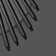 12pcs Premium Black Wood HB Pencils, Clear Handwriting - Smooth Writing, Break-Resistant, Suitable For Student Drawing - Sketching, Can Be Used As Small Gifts, Motivational Props - Rectangle - View 7