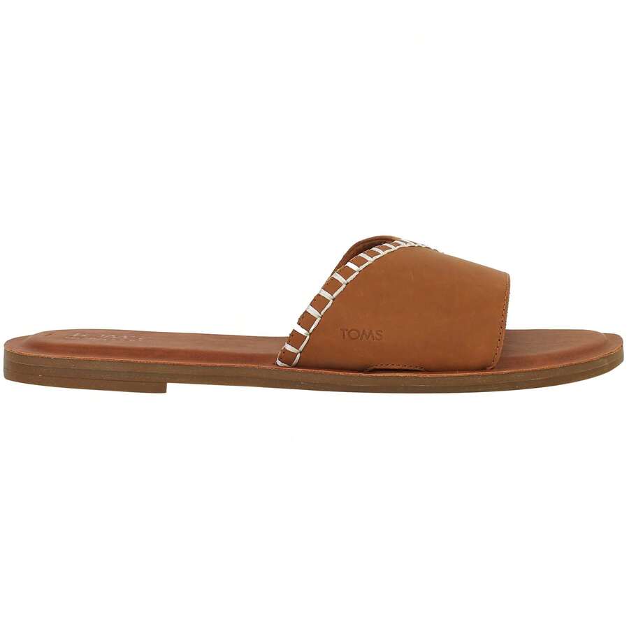 Toms Shea Womens Tan Sliders - Tan - View 1