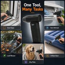 SULVGO 3000mAh Compressed Air Duster, 130,000RPM Ultra-Powerful Cordless Air Duster, 5 Nozzles, Rechargeable Brushless Blower, 6-Speed Adjustable Mini Blower With LED Light, Suitable For Computer/Home/Outdoor/Car Dusting - Handheld - View 8