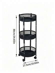 Floor-Standing Storage Rack With Universal Wheels - 3/4/5 Tier Movable Shelving Unit, Detachable Design, Space-Saving, Suitable For Kitchens, Bathrooms And Living Rooms, Utility Cart - View 15