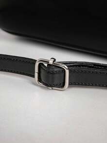 1 pc Tas Motor Gaya Retro Keren dengan Patchwork dan Rivet Logam, Tali Strap Ganda yang Dapat Disesuaikan, Tas Tangan Wanita, Tas Selempang Wanita untuk Jalan-jalan dan Belanja - Hitam - View 9