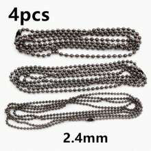 4pcs 1.5/2.0/2.4mm Diameter Ball Beads Chain With Connector DIY Necklace Jewelry Making Accessories - Iron Chains - View 25