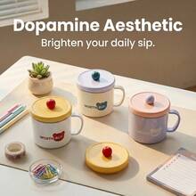316 Stainless Steel Mug With Lid And Handle, Colorblock Water Cup, Milk Coffee Cup, Dustproof, Anti-Scald, Lightweight Portable, Detachable, Easy Clean, Dishwasher Washable, For Student School Office - Multicolor - View 3