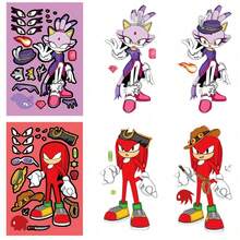 1 Set/8pcs Cartoon Anime Sticker Collage Creative Face Swap DIY Handmade Account Decoration Phone Skateboard Waterproof Stickers | Party Holiday First Choice Decorative Handmade Stickers Interactive Puzzle Stickers High Cost-Performance Product - Multicolor - View 5