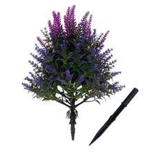 2PCS Artificial Lavender Flowers With Ground Stake, Faux Lavender Plant Stems, Fake Greenery For Garden Yard Patio Outdoor Landscape Decor - Multicolor - View 2